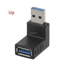 Load image into Gallery viewer, 90 Degree Left Right Angled USB 3.0 A Male To Female Adapter Connector For Laptop PC  Z07 Drop ship