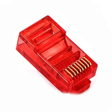 Load image into Gallery viewer, JONSNOW 20/50/100PCS RJ45 Ethernet Cables Module Plug Network Connector RJ-45 Crystal Heads Cat5 Color Cat5e Gold Plated Cable