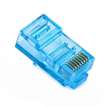 Load image into Gallery viewer, JONSNOW 20/50/100PCS RJ45 Ethernet Cables Module Plug Network Connector RJ-45 Crystal Heads Cat5 Color Cat5e Gold Plated Cable