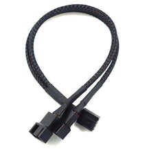 Load image into Gallery viewer, High Quality 4 Pin Pwm Fan Cable 1 To 2/3/4 Ways Splitter Black Sleeved 27cm Extension Cable Connector 4Pin PWM Extension Cables