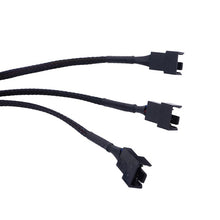 Load image into Gallery viewer, High Quality 4 Pin Pwm Fan Cable 1 To 2/3/4 Ways Splitter Black Sleeved 27cm Extension Cable Connector 4Pin PWM Extension Cables